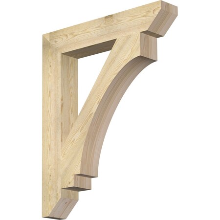 Ekena Millwork Imperial Slat Rough Sawn Bracket, Douglas Fir, 6"W x 36"D x 44"H BKT06X36X44IMP06RDF